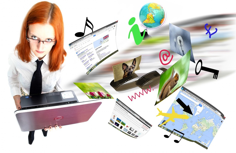 woman with laptop